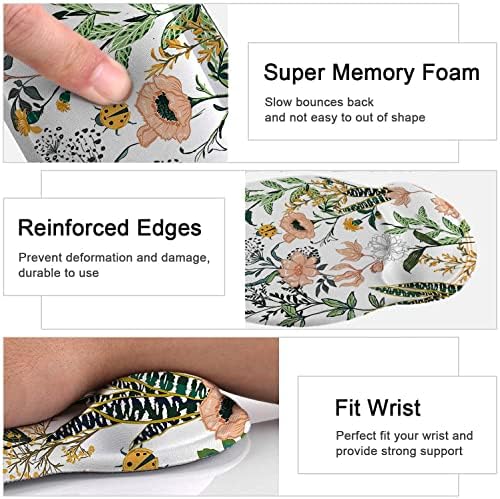 Keyboard Wrist Rest and Mouse Pad, Ergonomic Memory Foam Mouse Pad Wrist Support, Non-Slip & Pain Relief Mouse Pad and Keyboard Wrist Support, Comfortable Mousepad with Wrist Rest for Home, Office - Image 3