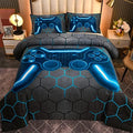 NTBED 5Pcs Full Gamer Comforter Set for Boys Kids Gaming Bedding Sets Blue by NTBED