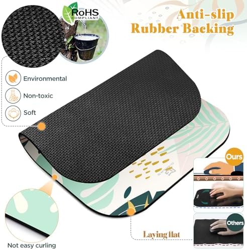 Gimars Large Smooth Superfine Fibre Memory Foam Ergonomic Mouse Pad Wrist Rest Support Mousepad with Nonslip Base for Laptop, Computer, Gaming & Office,Free Coaster Include-Morandi Blue - Image 5