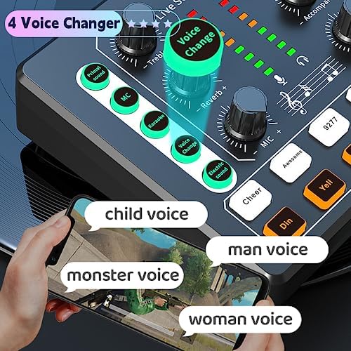 Podcast Equipment Bundle, BM-800 Recording Studio Package with Voice Changer, Live Sound Card - Audio Interface for Laptop Computer Vlog Living Broadcast Live Streaming - Image 3