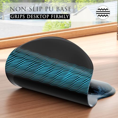 MROCO Ergonomic Mouse Pad with Gel Wrist Rest, 9.4 x 8.1 in, Cloud Forest - Image 6