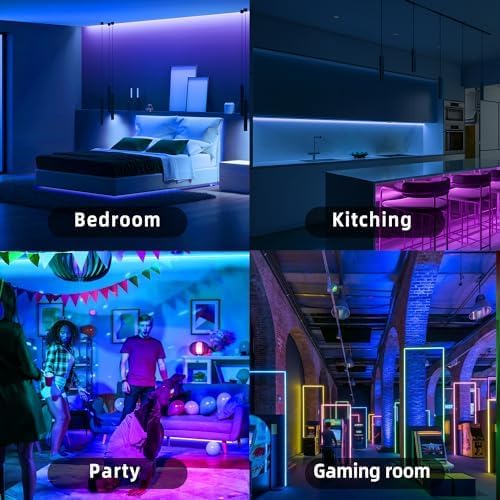 Ledagic Led Lights for Bedroom 60ft Music Sync Led Strip Lights - Image 4