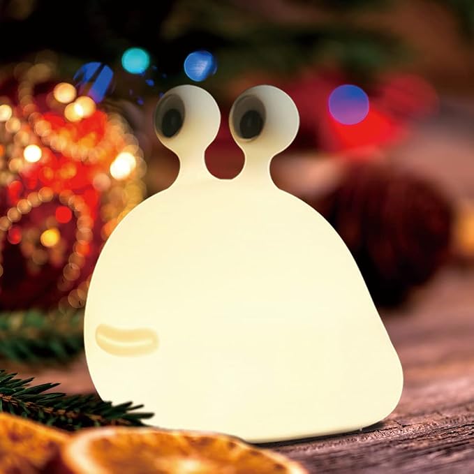 Slug Night Light,Silicone lamp for Kids,USB Rechargeable Cute Animal Lamps Timer Setting Safe Bedside Lamp Portable LED Lamps for Breastfeeding Dorm Room Decor for Christmas Gift by HPYDIY