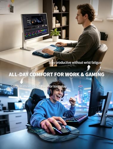 Ergonomic Keyboard Stand, Wrist Rest & Mouse Pad, Memory Foam Wrist Support - Image 7