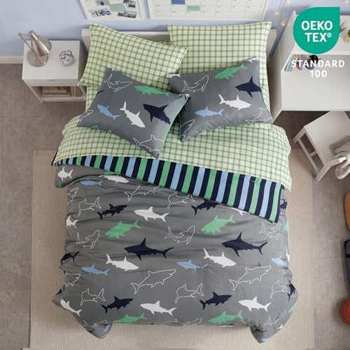 Full Size Comforter Set for Boys -7 Pieces Shark Full Size Bedding Sets - Image 4