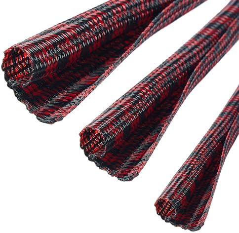 Cable Management Sleeve Split Braided Wire Loom 1/2 Inch-10FT - Image 3