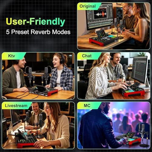 TENLAMP G10 Creator Audio Mixer Bundle with Dual Microphones - Image 4