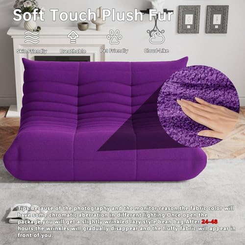 WHGBJA Oversized Bean Bag Chair for Adults with Memory Foam 3 Seater Couch | Floor Sofa Couch for Gaming, Reading, Bedroom, Living Room, Comfy, Boneless, Ergonomic - Image 3