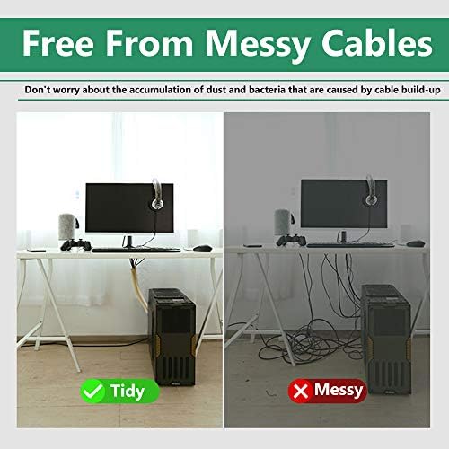 StangH Cable Management kit Sleeve Organizer, 19 Inch, 4 Pieces -Beige - Image 5