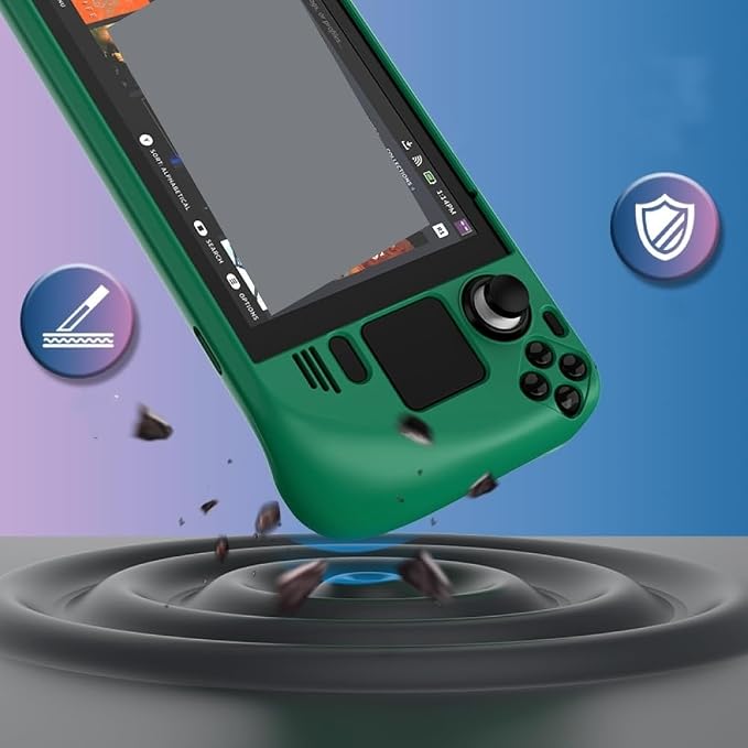Multi-Color Lightweight Protective Shell for Steam Deck OLED PC Gaming Handheld, Anti-Drop Comfort Touch Protective Cover with Stand Bracket - Image 4