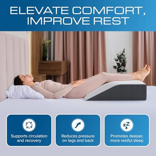 Kolbs Leg Elevation Pillow for After Surgery | Flat Top Bed Wedge Bolster Pillow for Legs | Foot, Knee, Ankle Elevation Post Surgery (Flat Top 7" Height) - Image 2