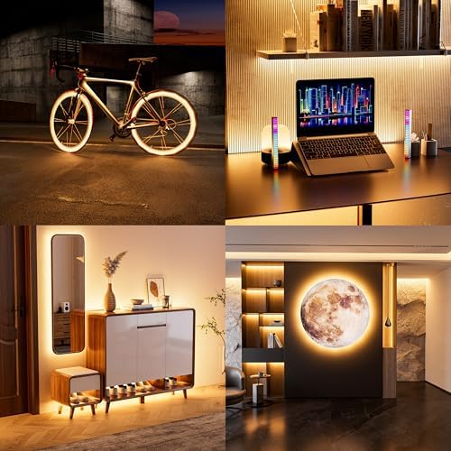 PAUTIX 5V USB COB LED Strip Light 6.56ft/2m 1200lm, Dimmable 640LEDs 2700K Warm White CRI90+ with RF Remote TV Backlight,Flexible Under Cabinet Tape Light for Bedroom,Kitchen,Home DIY Lighting - Image 7