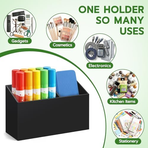 MR.MATE Magnetic Pen Holder,Black Magnetic Marker Cup for Fridge Whiteboard - Image 6
