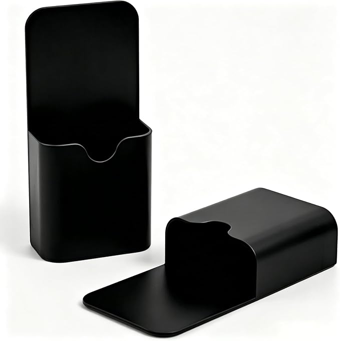 2PCS Magnetic Pen Marker Holders, Magnet Pencil Cup Storage Black by Ckoytals