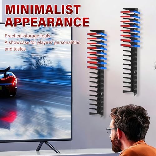 6 Pack Video Game Storage Wall Mount Game Case Holder, Heavy Duty Metal Wall-Mounted Media Storage Shelves for PS, Xbox, DVD, Switch Game Organizer, Holds up to 108 Disc Boxes - Image 6