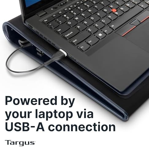 Targus 17 Inch Dual Fan Lap Chill Mat - Soft Neoprene Laptop Cooling Pad for Heat Protection, Fits Most 17" Laptops and Smaller - USB-A Connected Dual Fans for Heat Dispersion (AWE55US) - Image 4