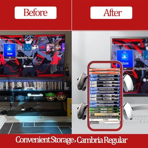 Game Storage Tower Compatible with PS5/ Xbox/Switch, Green - Image 7