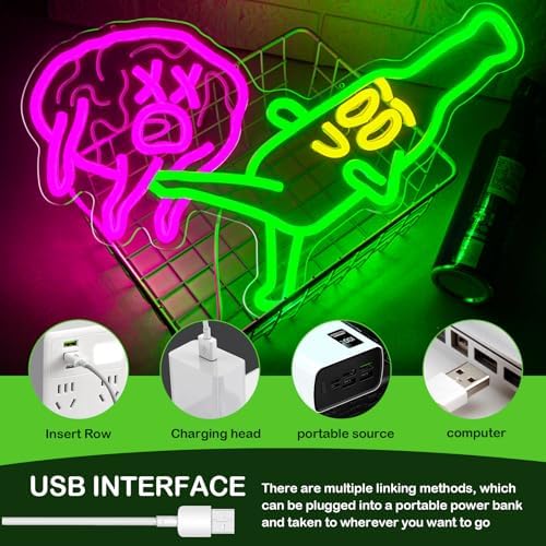 Funny Beer Neon Sign for Bar Man Cave Wall Decor Novelty LED Light - Image 3