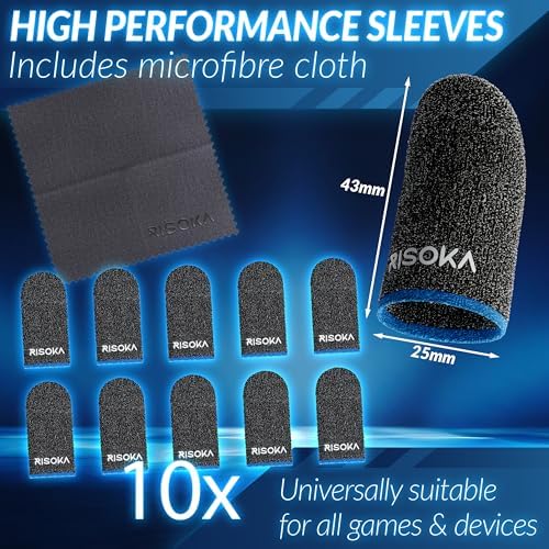 10 Pieces Gaming Finger Sleeves - Perfect Touchscreen Glide - Image 2
