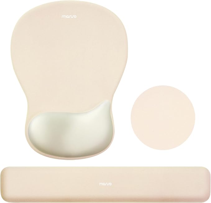 MOSISO Wrist Rest Support for Mouse Pad & Keyboard Set, Khaki by MOSISO