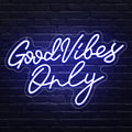 Good Vibes Only Neon Signs,Adjustable Brightness Blue Good Vibes Only LED Signs for Wall Decor, Cool Neon Lights Letters Light up Signs for Bedroom,Bar,Party, Salon Birthday,Christmas Gifts by Unknown