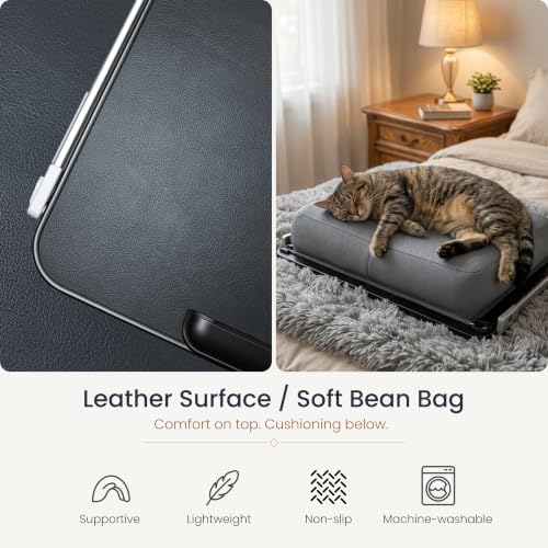 Rimkoo Elevated Lap Desk for 15.6" Laptop, 2-in-1 Dual Laptop Stand with Pillow Cushion, Lightweight Lap Tray for Couch & Bed, Ergonomic Design for Stable Typing & Relaxed Posture, Black - Image 6