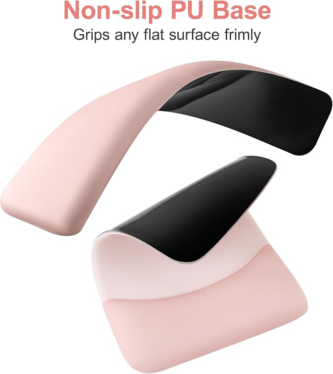 MOSISO Ergonomic Keyboard & Mouse Pad Wrist Rest Set, Baby Pink - Image 4
