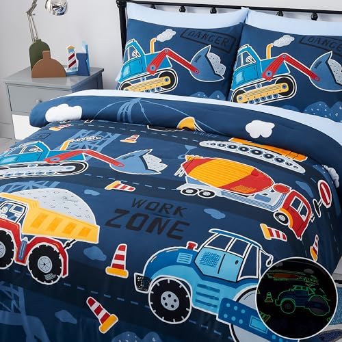 Full Size Comforter Sets for Boys - 7 Pieces Truck Full Size Bedding Set - Image 6