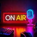 ON AIR Neon Sign with Microphone Neon Live On Air Sign for Recording Studio by Mvorixa