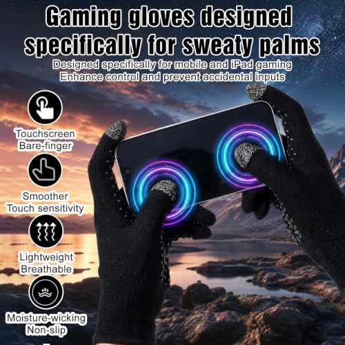 Gaming Gloves for Sweaty Hands, Ultra-Thin Full-finger Gaming Gloves - Image 7