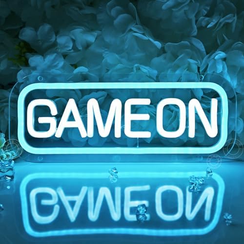 SYLHOME Game On Led Neon Light Sign Game Room Bedroom Man Cave Wall Decor by SYLHOME
