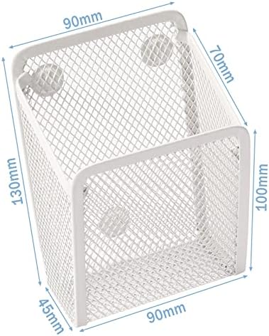 Magnetic Pencil Holder,Mesh Stainless Steel Pen Basket, Metal Writing Utensil Storage Organizer for Whiteboard,Blackboard,Kitchen, Locker, Home, or Office - Image 3