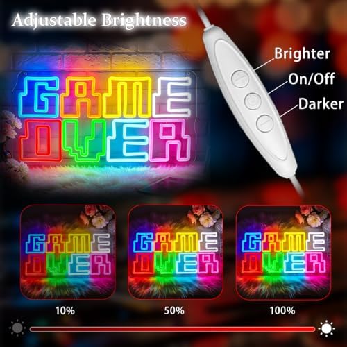 Neon Sign, Game Over Neon Signs for Wall Decor LED Signs Neon Light - Image 5