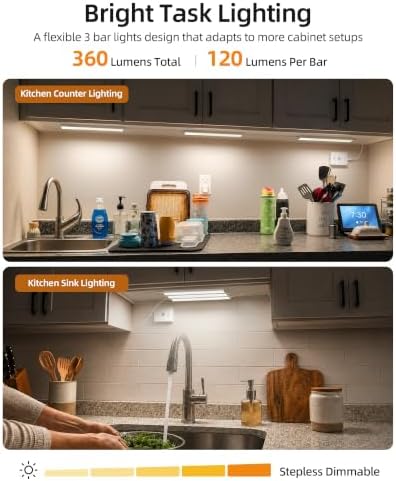 EZVALO Wireless Under Cabinet Lighting System, Ultra-Bright Task Lighting - Image 2