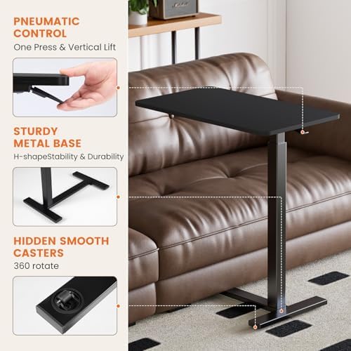 Sweetcrispy Overbed Table, Bedside Table, Mobile Standing Desk - Image 4