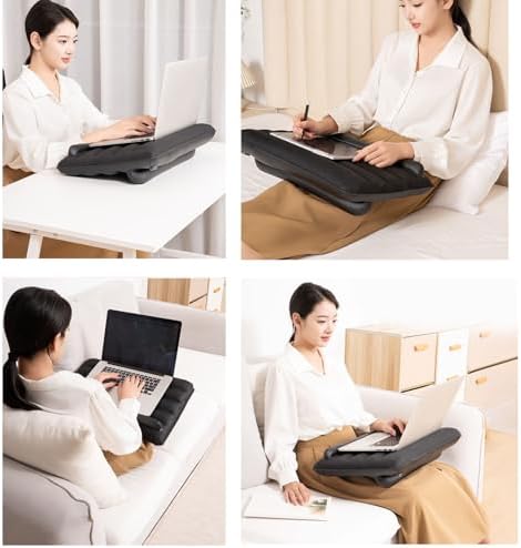 Yosoo Health Gear Inflatable Laptop Desk, Water Defence Portable Gaming Pillow for Lap, Travel Pillow Desk for Working Reading Bed Sofa 56x36 cm - Image 2
