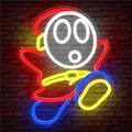 Shy Guy Neon Sign Dimmable Led Neon Sign for Wall Decor Gaming Neon Light Signs Light Up Signs for Bedroom Game Room Man Cave Birthday Christmas Gifts for Gamer by Cheunyar