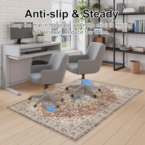 Anidaroel 48"x60" Office Chair Mat for Hardwood Floor, Desk Chair Mat Rug for Rolling Chairs - Image 5