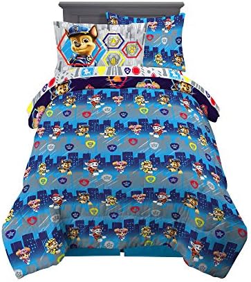 Franco Kids Bedding Super Soft Comforter and Sheet Set with Sham, 5 Piece Twin Size, Paw Patrol Movie - Image 2