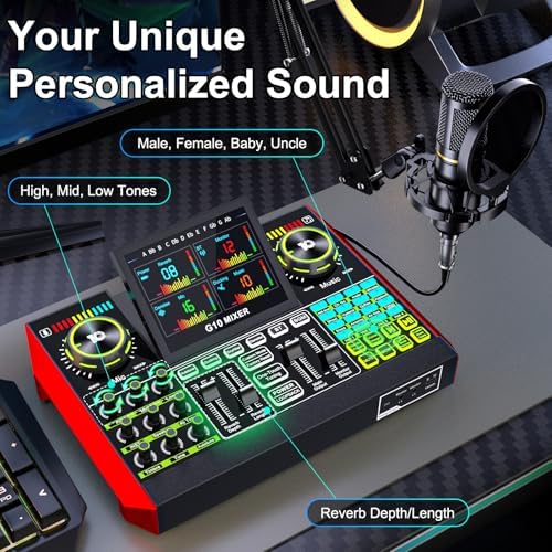 tenlamp G10 Creator Audio Mixer Bundle with Microphone for Streaming - Image 3