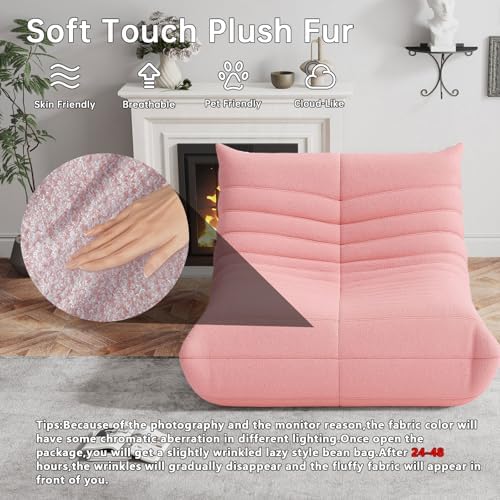 WHGBJA Bean Bag Chair for Adults, Lazy Bean Bag Sofa for Bedroom, Living Room, Reading, Gaming Floor Sofa Chair, Boneless, Comfy - Image 3