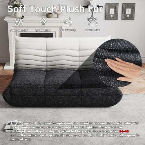 WHGBJA Oversized Bean Bag Chair for Adults with Memory Foam 3 Seater Couch | Floor Sofa Couch for Gaming, Reading, Bedroom, Living Room, Comfy, Boneless, Ergonomic - Image 3