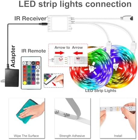 DAYBETTER Led Strip Lights 200 ft(2 Rolls of 100 ft) Smart Strips with App Control Remote, Led Lights for Bedroom, Music Sync Color Changing for Room Home Decor Party Festival - Image 4