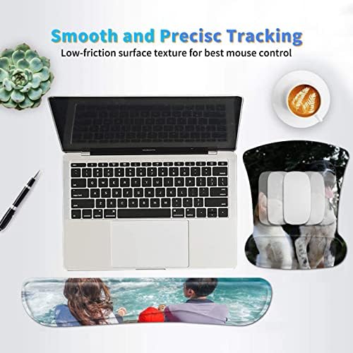 Design Your Own Photo Ergonomic Mouse Pad with Wrist Support Gel Mouse Pads and Upgrade Keyboard Wrist Rest Pad Set, Mouse Pads & Coasters Non-Slip PU Base Mouse Mat for Office Gaming Home - Image 6