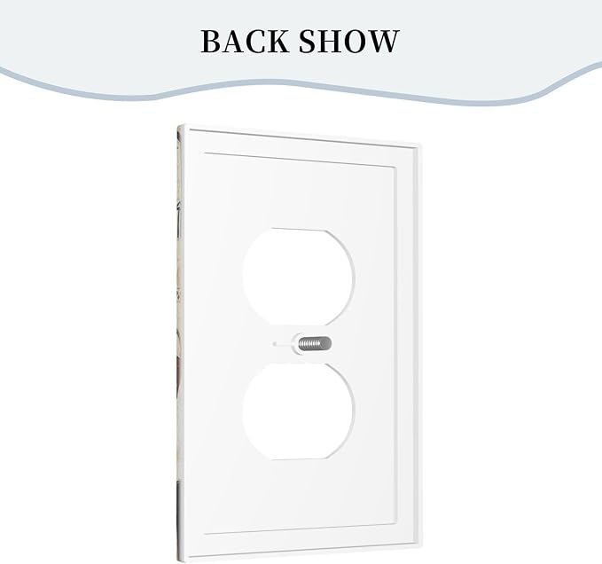 Outlet Covers Cartoon Fat Happy Chef Cook Decorative 1 Gang Duplex Light Switch Cover Plate Single Electrical Receptacle Wall Plate Plug Switchplate Faceplate for Farmhouse Kitchen Decor - Image 4