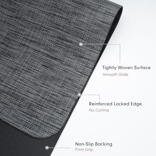Office Chair Mat for Hardwood Floor 36x48 Inch, Non-Slip Heavy Duty Floor Protector, Easy Glide PVC Mat for Rolling Chairs, Ideal for Wood Tile & Hard Floors(Black) - Image 3