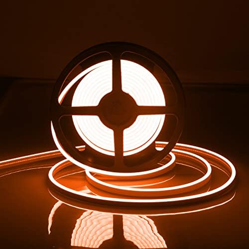 32.8FT/10M/2PCS Orange LED Neon Light Strip with Installation Accessories - Flexible Waterproof 12V DC Rope Lights for Eye-Catching Indoor & Outdoor Decoration [Adapter Not Included] - Image 4