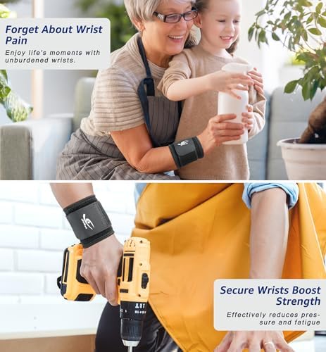 HiRui Wrist Brace (2 PCS) - Adjustable Compression for Carpal Tunnel Arthritis Tendonitis Sprain Pain Relief | Wrist Support Wrist Wraps for Both Hands, Ideal for Sports & Gym Workouts (Black) - Image 6