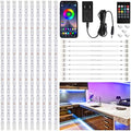 10 PCS RGB Under Cabinet Lighting Kit, App and Remote Control Led Strip Lights, Music Sync Color Changing Led Lights with ETL Listed Power Adapter, for Cabinet, Counter, Shelf, 16.4ft by SIXDEFLY