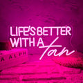 Allball Life’S Better With A Tan Neon Sign, USB Powered Dimmable LED Neon Light, for Summer Tanning Home Room Wall Decor Tropical Vacation Decor, Office Or Gift for Summer Lovers(14.1 * 7.8 In) by Unknown